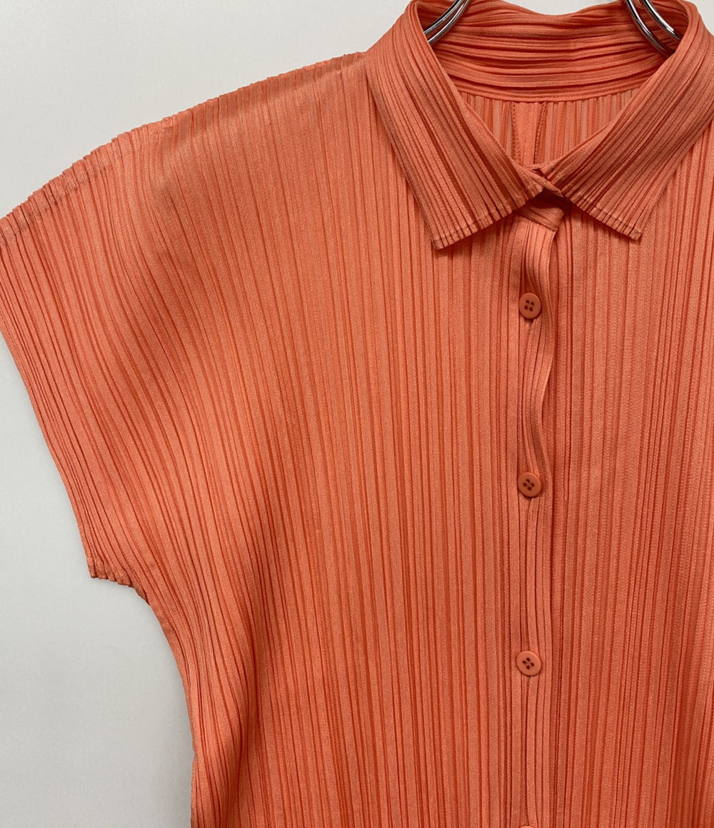 PLEATS PLEASE 半袖シャツ コーラル PP51JJ153 レディース SIZE 3