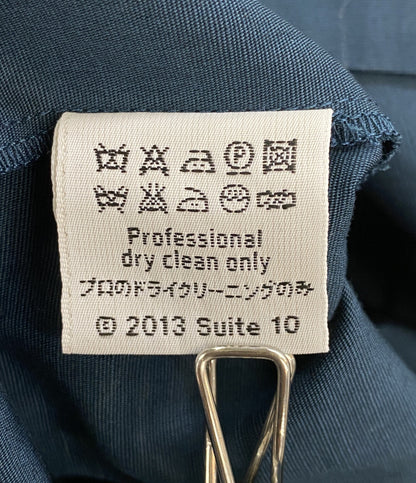 美品 Atlantique Ascoli アトランティック アスコリ ブラウス フリルカラー ブルーグリーン フランス製 レディース SIZE 2