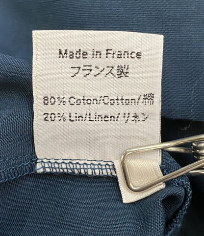 美品 Atlantique Ascoli アトランティック アスコリ ブラウス フリルカラー ブルーグリーン フランス製 レディース SIZE 2