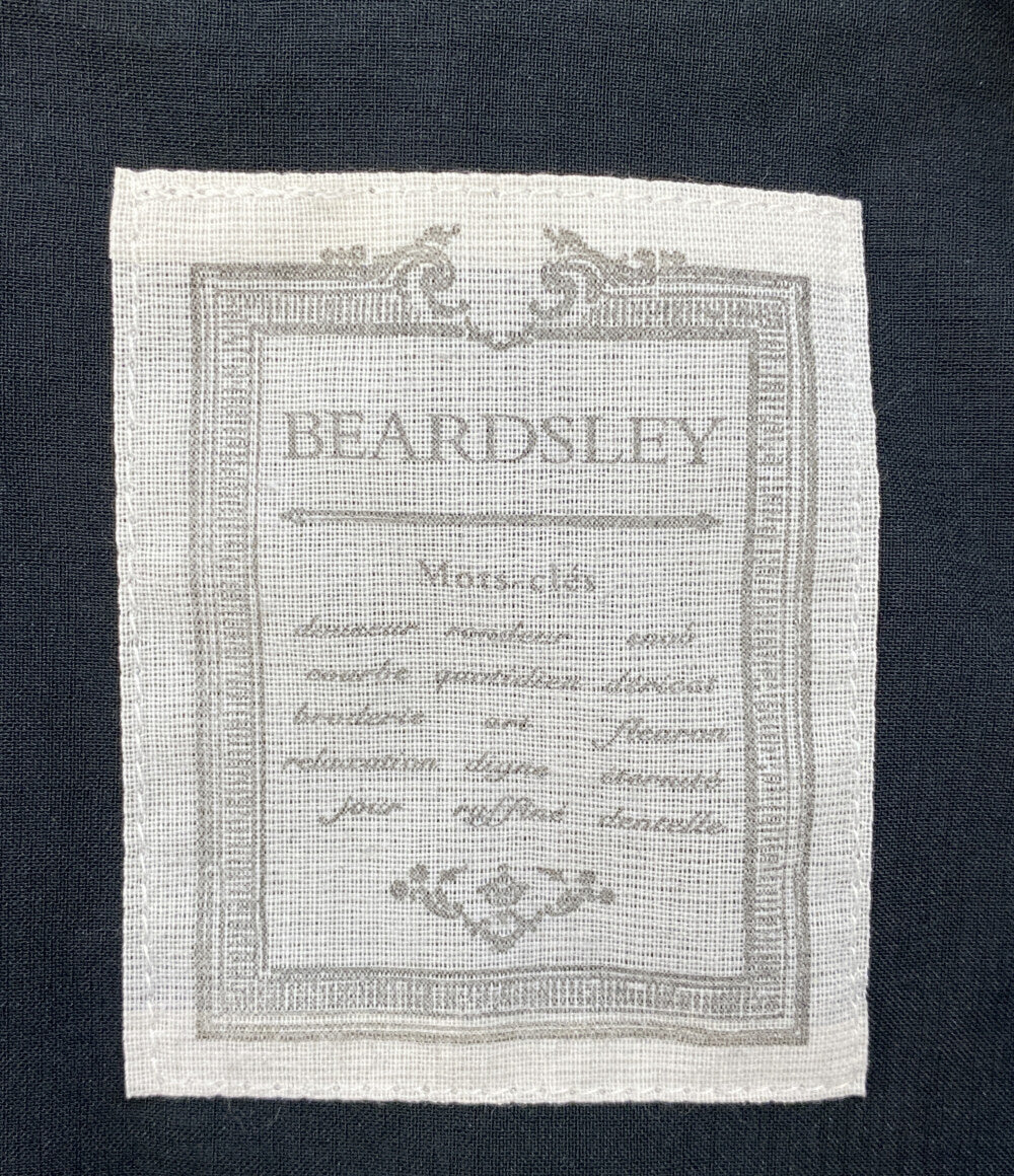 BEARDSLEY ノースリーブワンピース ジャンパースカート リネン100 ネイビー レディース SIZE - ビアズリー