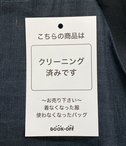 BEARDSLEY ノースリーブワンピース ジャンパースカート リネン100 ネイビー レディース SIZE - ビアズリー
