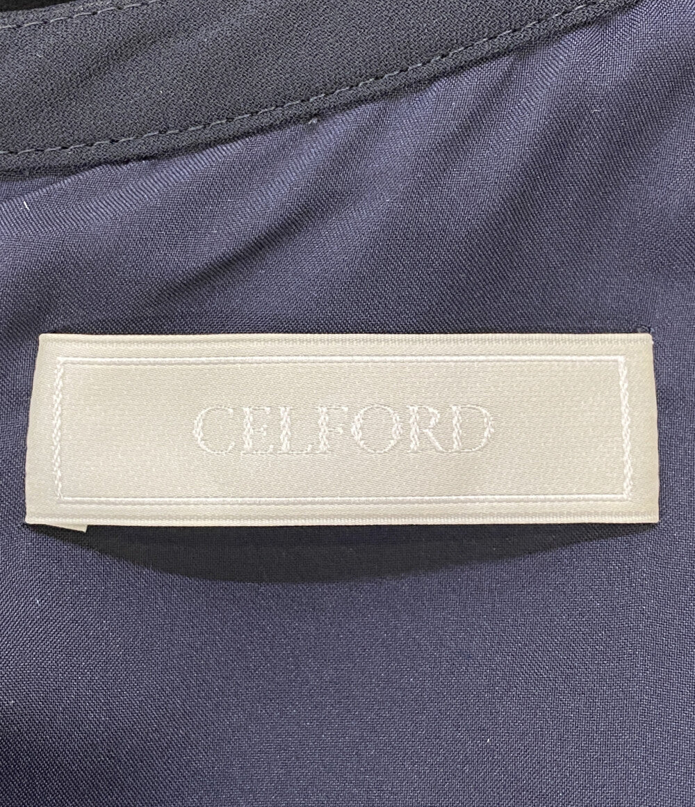 CELFORD 七分袖ワンピース ネイビー CWF0204044 レディース SIZE 38 セルフォード
