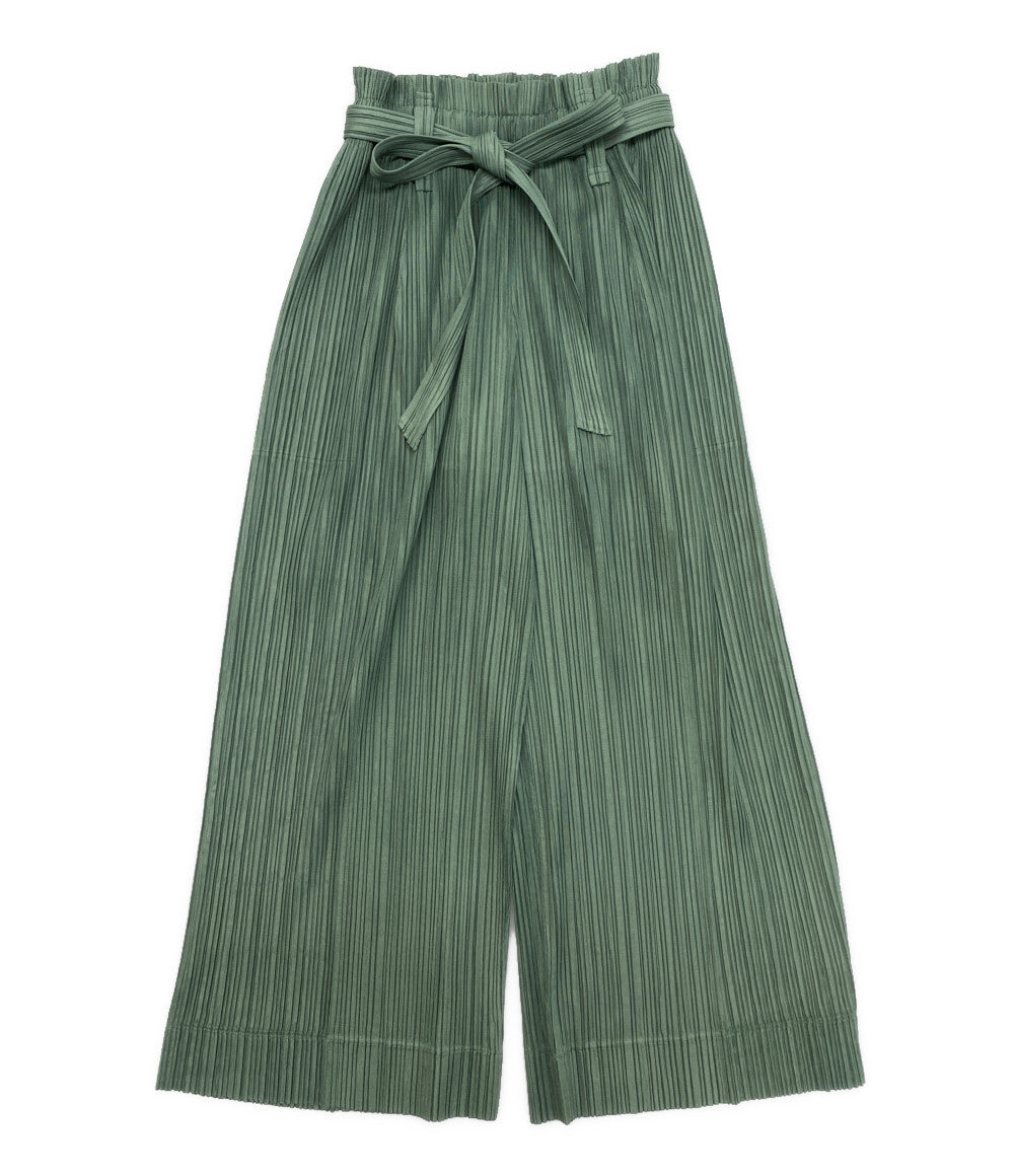 PLEATS PLEASE プリーツパンツ ベルト付 PP81-JF414 レディース SIZE 2 プリーツプリーズ