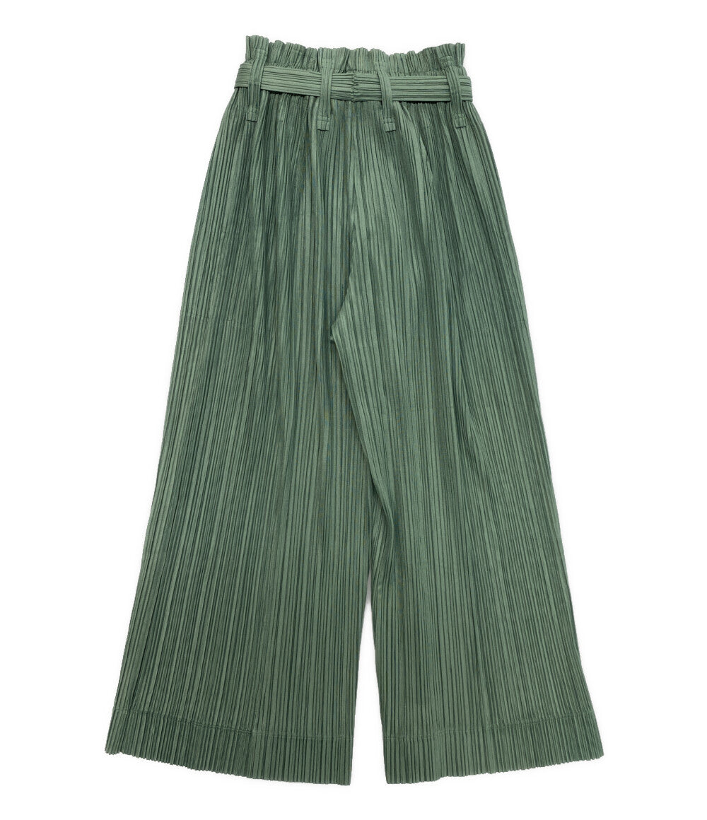 PLEATS PLEASE プリーツパンツ ベルト付 PP81-JF414 レディース SIZE 2 プリーツプリーズ