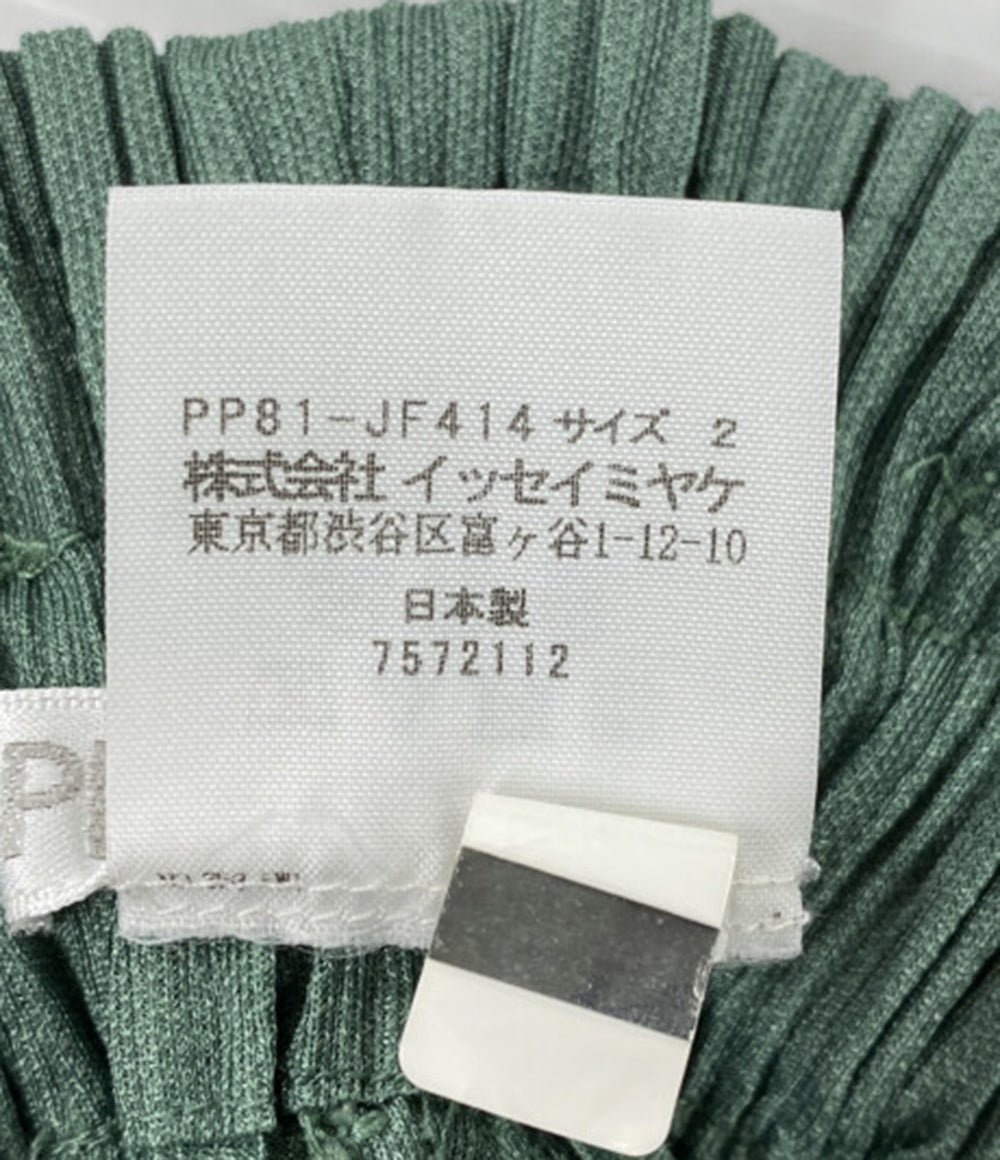 PLEATS PLEASE プリーツパンツ ベルト付 PP81-JF414 レディース SIZE 2 プリーツプリーズ