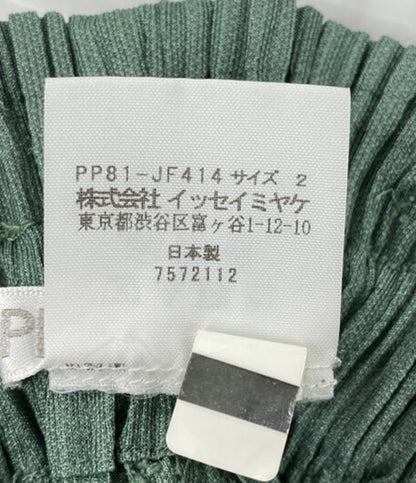 PLEATS PLEASE プリーツパンツ ベルト付 PP81-JF414 レディース SIZE 2 プリーツプリーズ