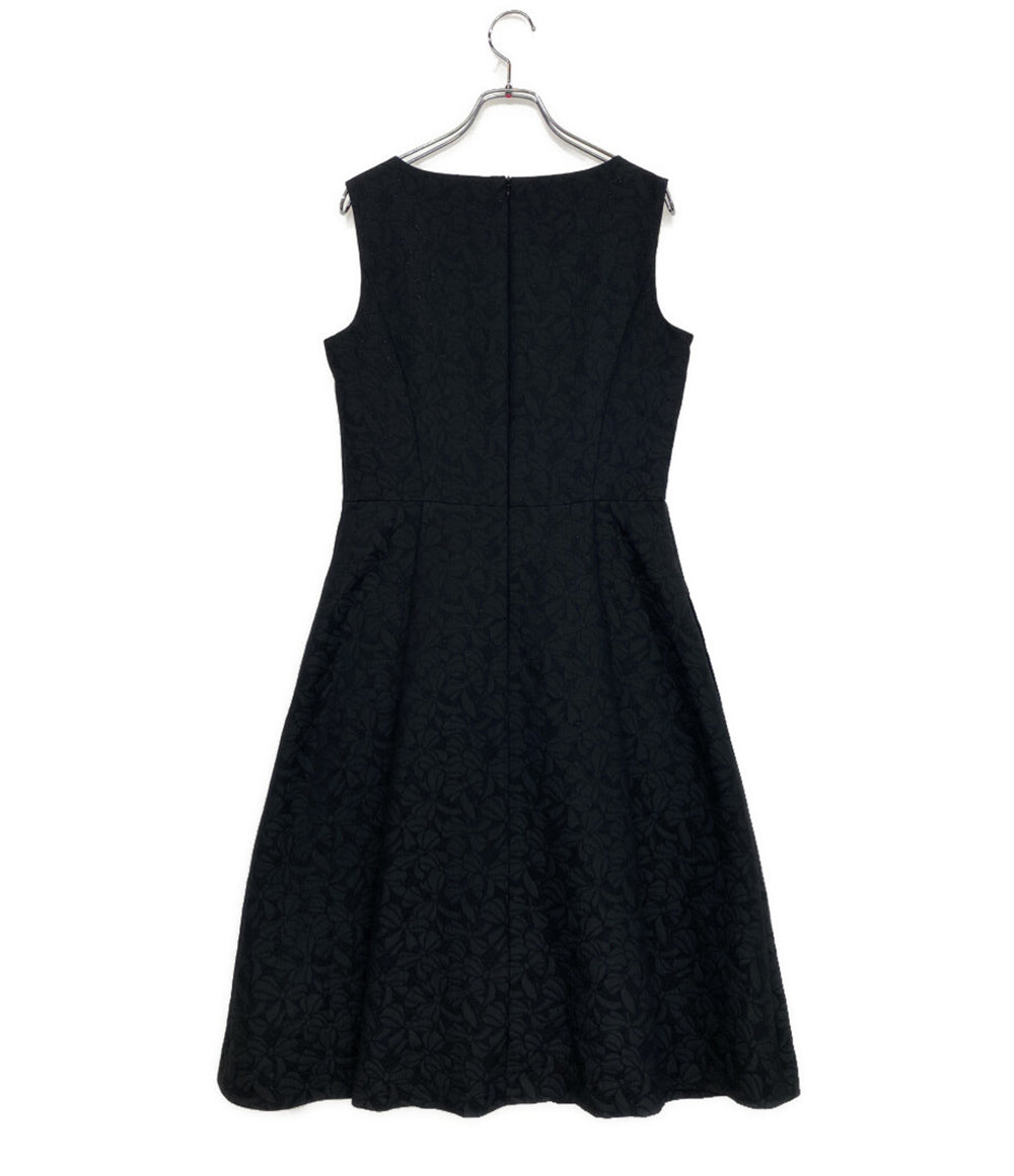 M'S GRACY ノースリーブワンピース ラメ入り ブラック PM-S11105 レディース SIZE 40 エムズグレイシー