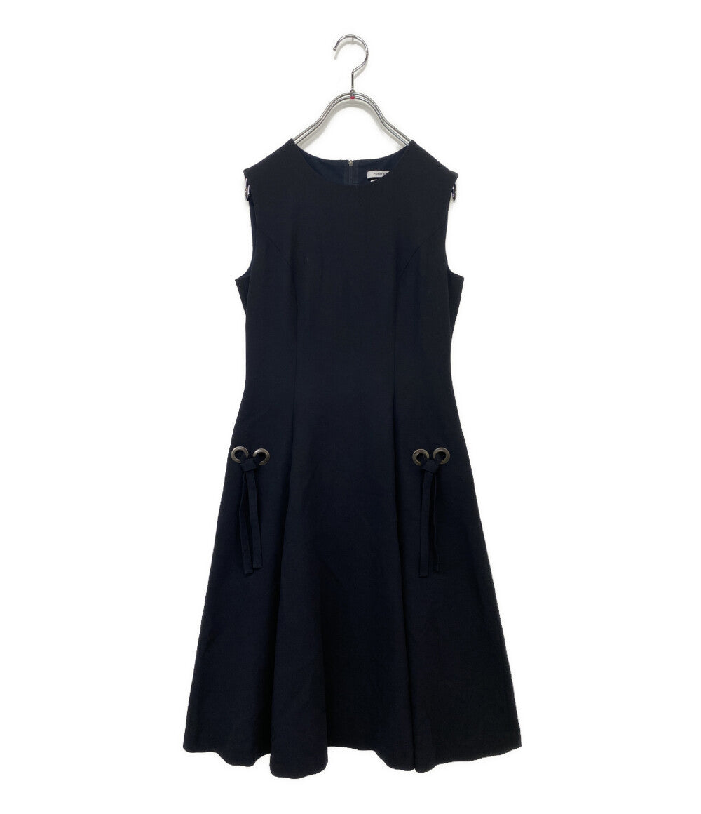 FOXEY NEW YORK ノースリーブワンピース ブラック 37505 レディース SIZE 38 フォクシー ニューヨーク