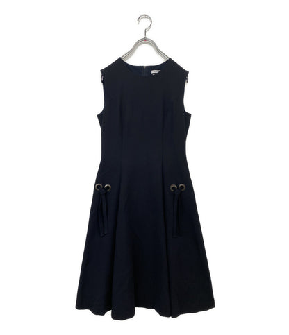 FOXEY NEW YORK ノースリーブワンピース ブラック 37505 レディース SIZE 38 フォクシー ニューヨーク
