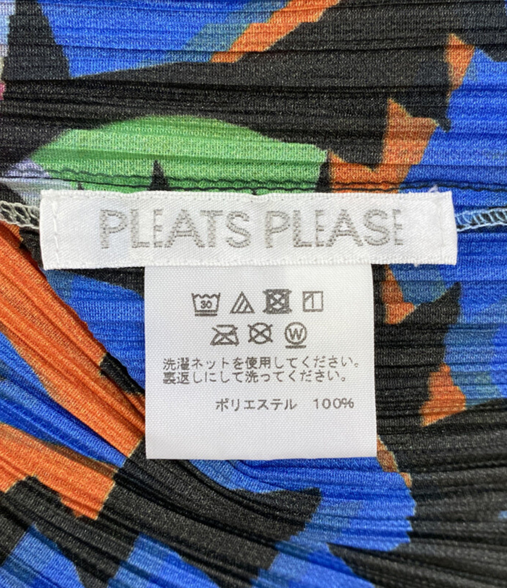PLEATS PLEASE ノースリーブシャツ キャミソール フリンジ PP11-JK721 レディース SIZE 3 プリーツプリーズ