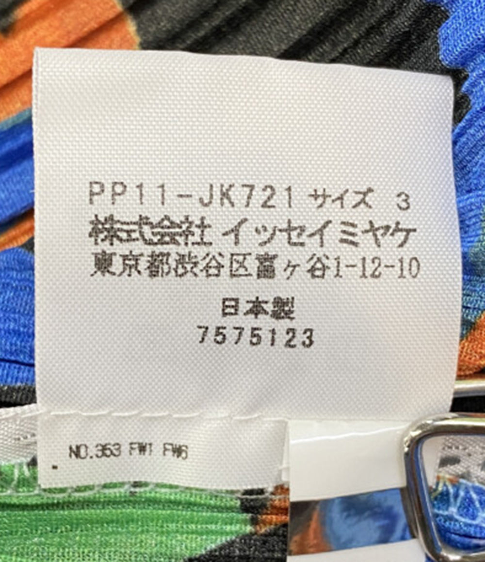 PLEATS PLEASE ノースリーブシャツ キャミソール フリンジ PP11-JK721 レディース SIZE 3 プリーツプリーズ