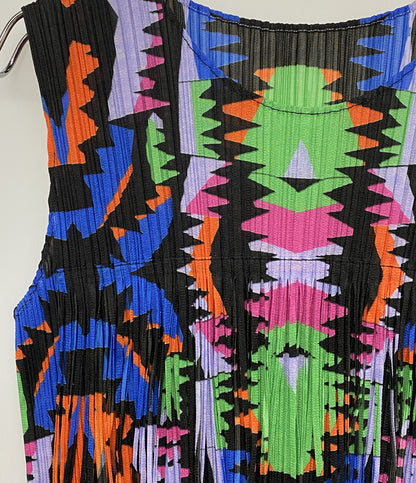 PLEATS PLEASE ノースリーブシャツ キャミソール フリンジ PP11-JK721 レディース SIZE 3 プリーツプリーズ
