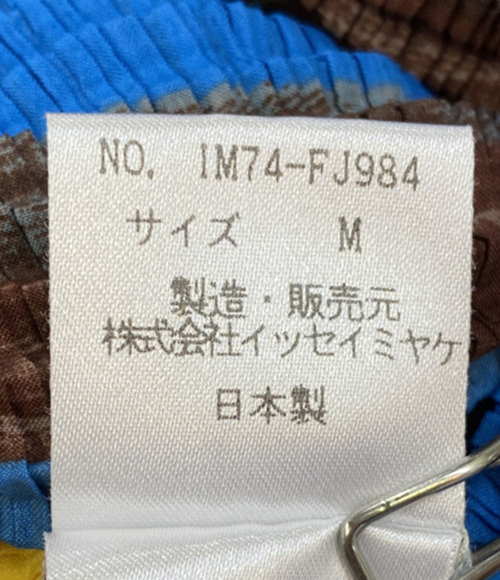 ISSEY MIYAKE ハイネックカットソー マルチカラー IM74-FJ984 レディース SIZE M イッセイミヤケ