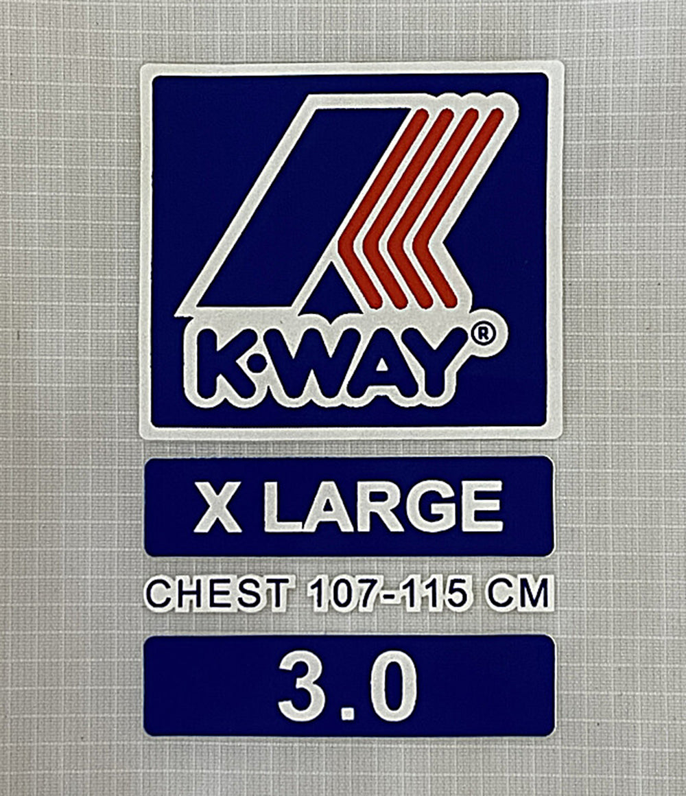 K-WAY パーカー ホワイト×ブルー メンズ SIZE XL ケーウェイ