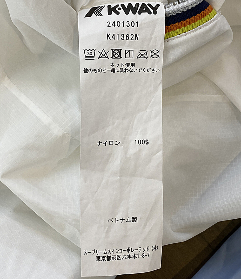 K-WAY パーカー ホワイト×ブルー メンズ SIZE XL ケーウェイ