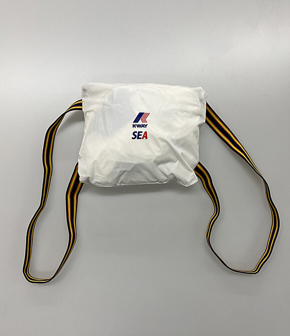 K-WAY パーカー ホワイト×ブルー メンズ SIZE XL ケーウェイ