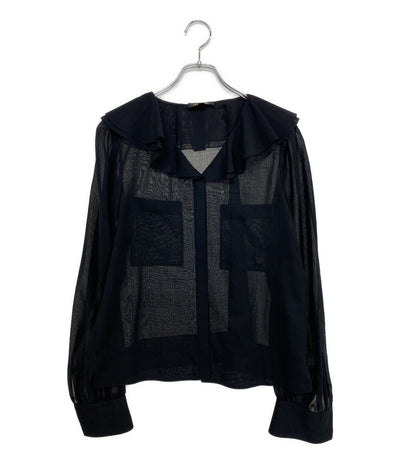 美品 Drawer 長袖シャツ 25AW 6521-2-000021 レディース SIZE 38 ドゥロワー
