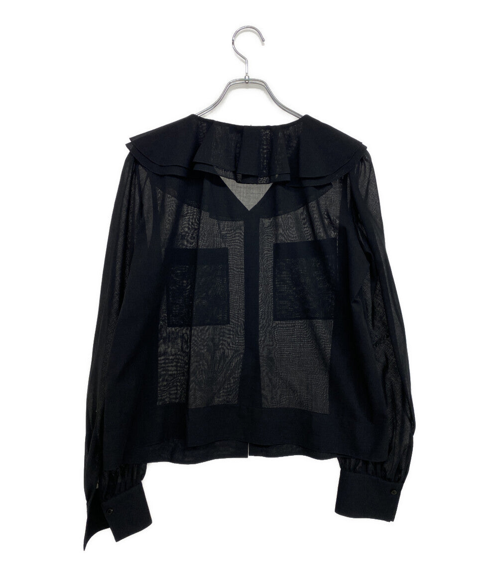 美品 Drawer 長袖シャツ 25AW 6521-2-000021 レディース SIZE 38 ドゥロワー
