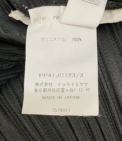 美品 PLEATS PLEASE カーディガン ジッパー PP41JC123 ブラック レディース SIZE 3 プリーツプリーズ