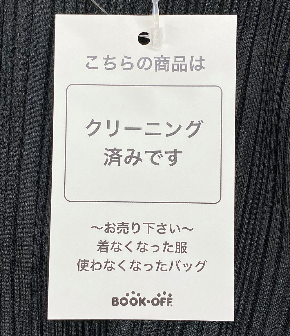 美品 PLEATS PLEASE カーディガン ジッパー PP41JC123 ブラック レディース SIZE 3 プリーツプリーズ