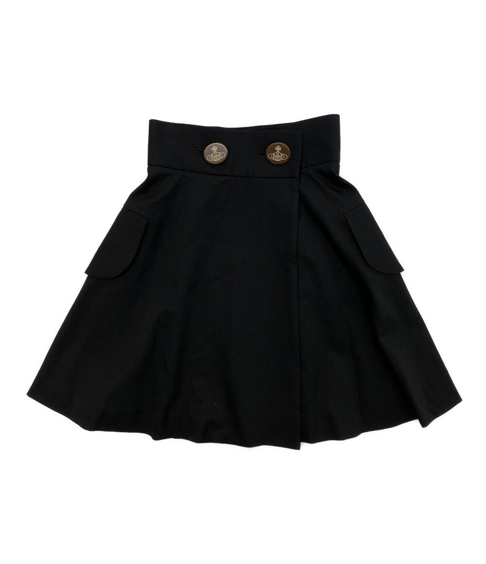 Vivienne Westwood RED LABEL ラップスカート Wボタン JC357-03-21001JJ レディース SIZE 2 ヴィヴィアンウエストウッド レッドレーベル