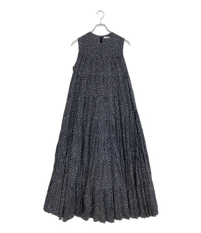 美品 MARIHA ノースリーブワンピース ブラック 総柄 3211254123 レディース SIZE 38 マリハ