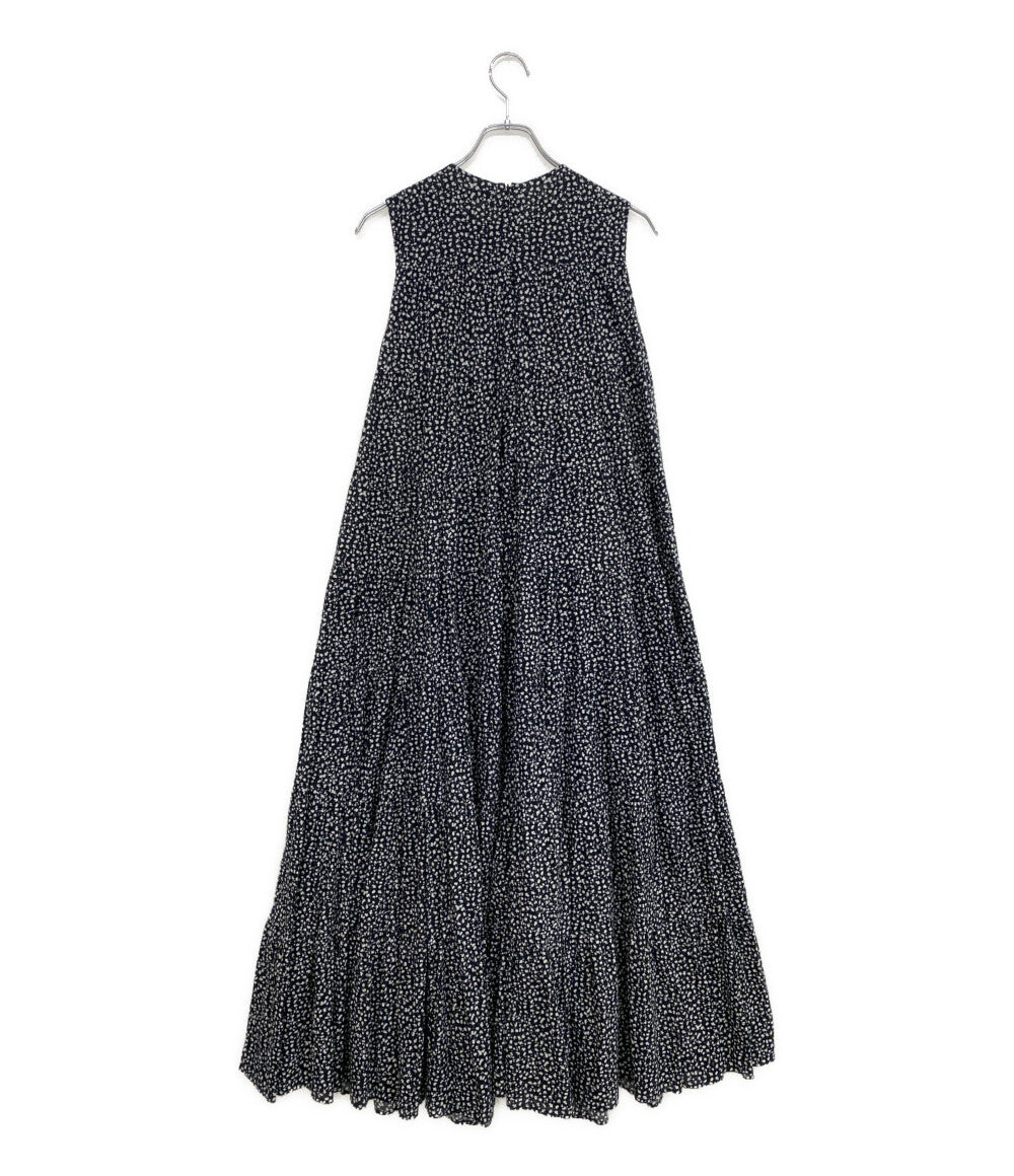 美品 MARIHA ノースリーブワンピース ブラック 総柄 3211254123 レディース SIZE 38 マリハ