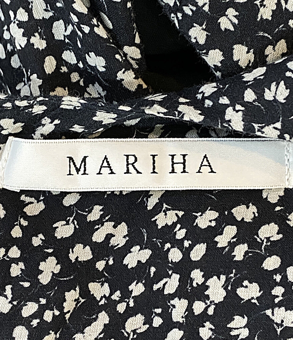 美品 MARIHA ノースリーブワンピース ブラック 総柄 3211254123 レディース SIZE 38 マリハ