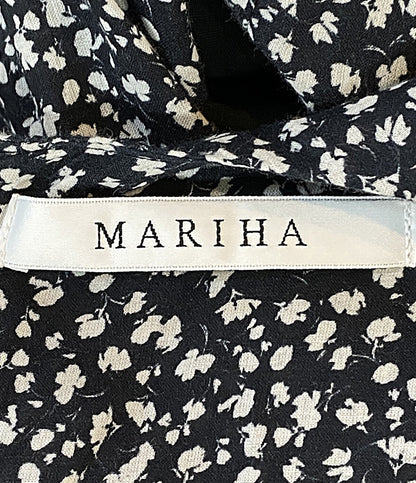 美品 MARIHA ノースリーブワンピース ブラック 総柄 3211254123 レディース SIZE 38 マリハ