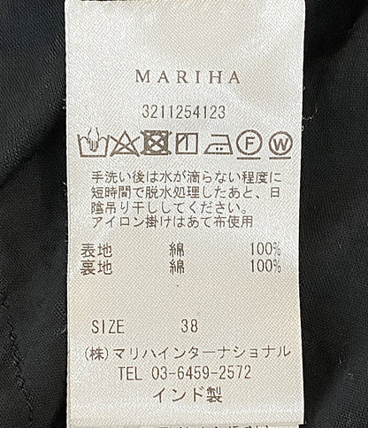 美品 MARIHA ノースリーブワンピース ブラック 総柄 3211254123 レディース SIZE 38 マリハ