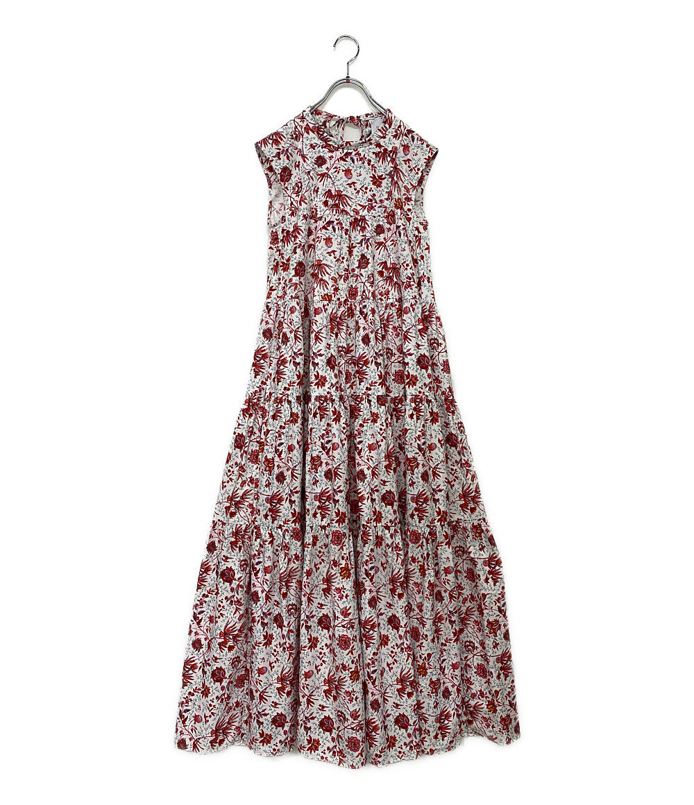 PATOU ノースリーブワンピース マキシティアードドレス 花柄 DR06600175031 レディース SIZE 36 パトゥ