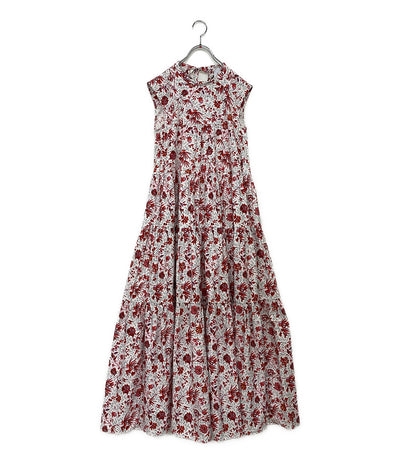 PATOU ノースリーブワンピース マキシティアードドレス 花柄 DR06600175031 レディース SIZE 36 パトゥ