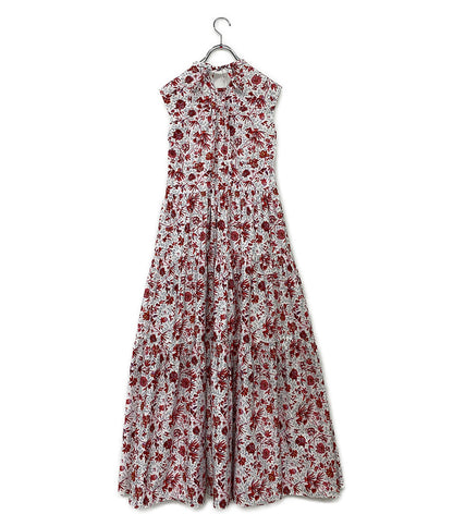 PATOU ノースリーブワンピース マキシティアードドレス 花柄 DR06600175031 レディース SIZE 36 パトゥ