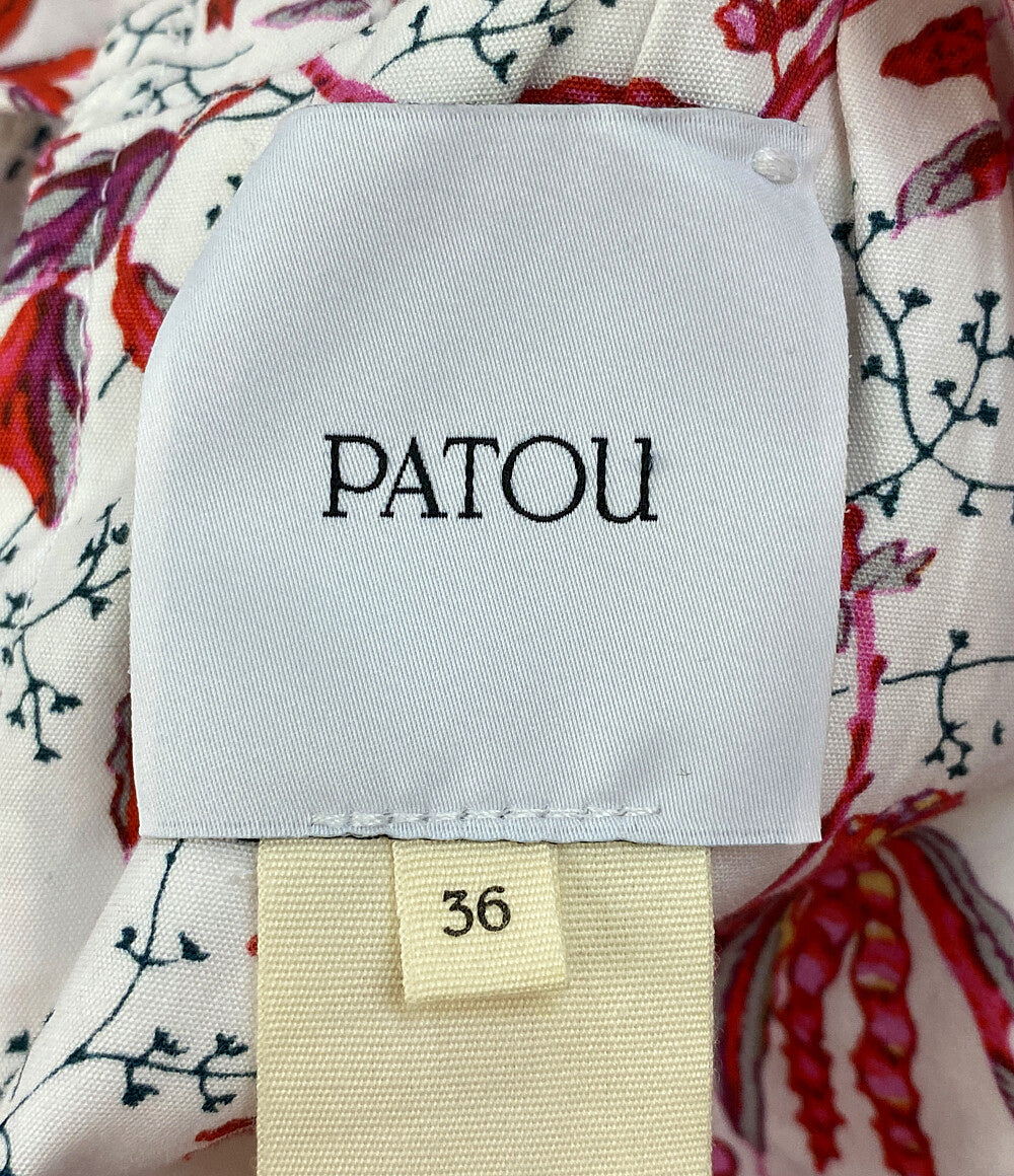 PATOU ノースリーブワンピース マキシティアードドレス 花柄 DR06600175031 レディース SIZE 36 パトゥ