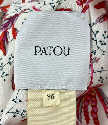 PATOU ノースリーブワンピース マキシティアードドレス 花柄 DR06600175031 レディース SIZE 36 パトゥ
