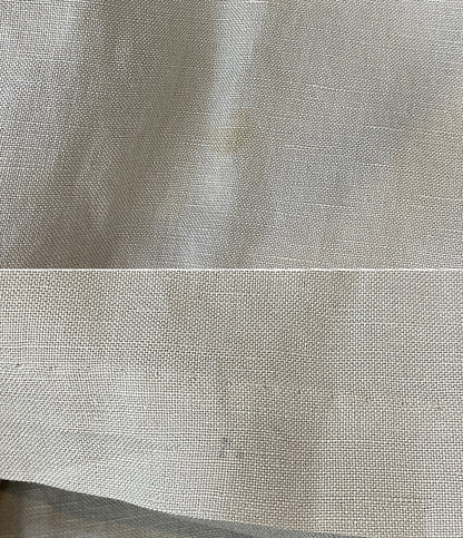 Ron Herman 長袖ワンピース 麻 キーネック フロントギャザー ベージュ 2710300082 レディース SIZE XS ロンハーマン