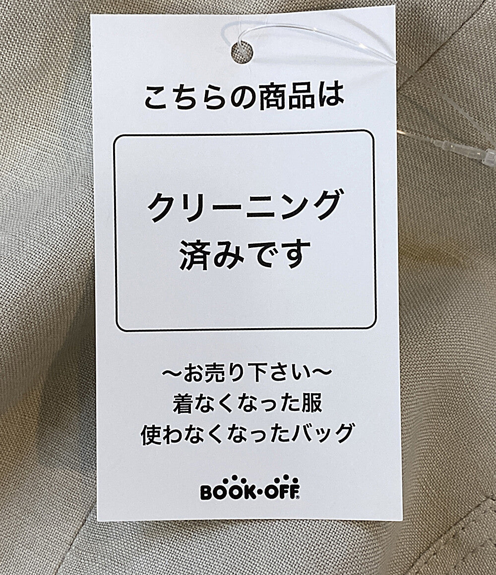 Ron Herman 長袖ワンピース 麻 キーネック フロントギャザー ベージュ 2710300082 レディース SIZE XS ロンハーマン