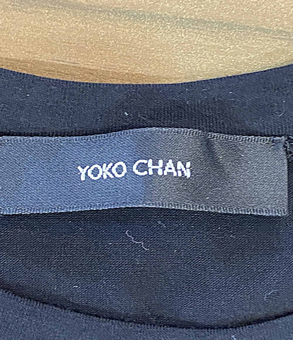 YOKO CHAN 半袖ワンピース 切替デザイン ブラック YCT-221-040 レディース SIZE 36 ヨーコチャン