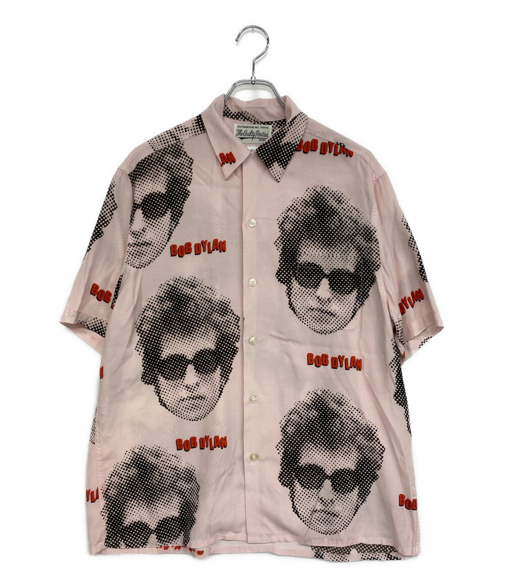 WAKO MARIA 半袖シャツ ×BOB DYLAN 総柄 22ss メンズ SIZE M ワコマリア