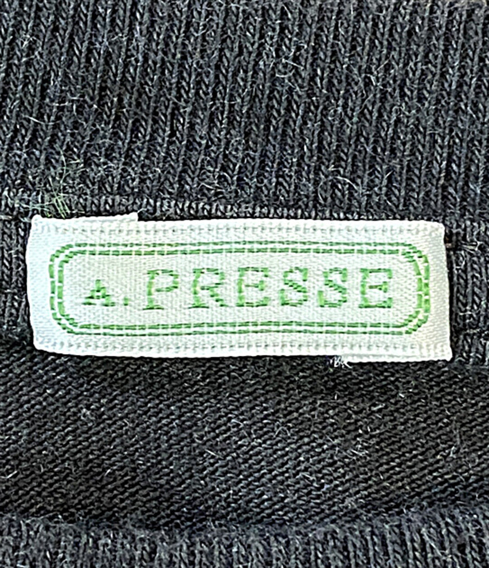 A.PRESSE 長袖Ｔシャツ ブラック 25AAP-05-02 メンズ SIZE 4 ア プレッセ