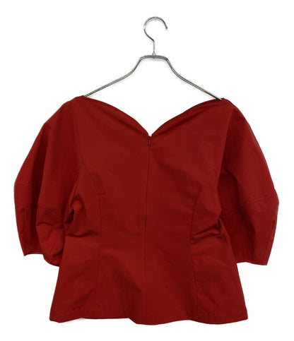 美品 LE PHIL ルフィル 半袖シャツ ブラウス レッド 534-5110409 レディース SIZE F