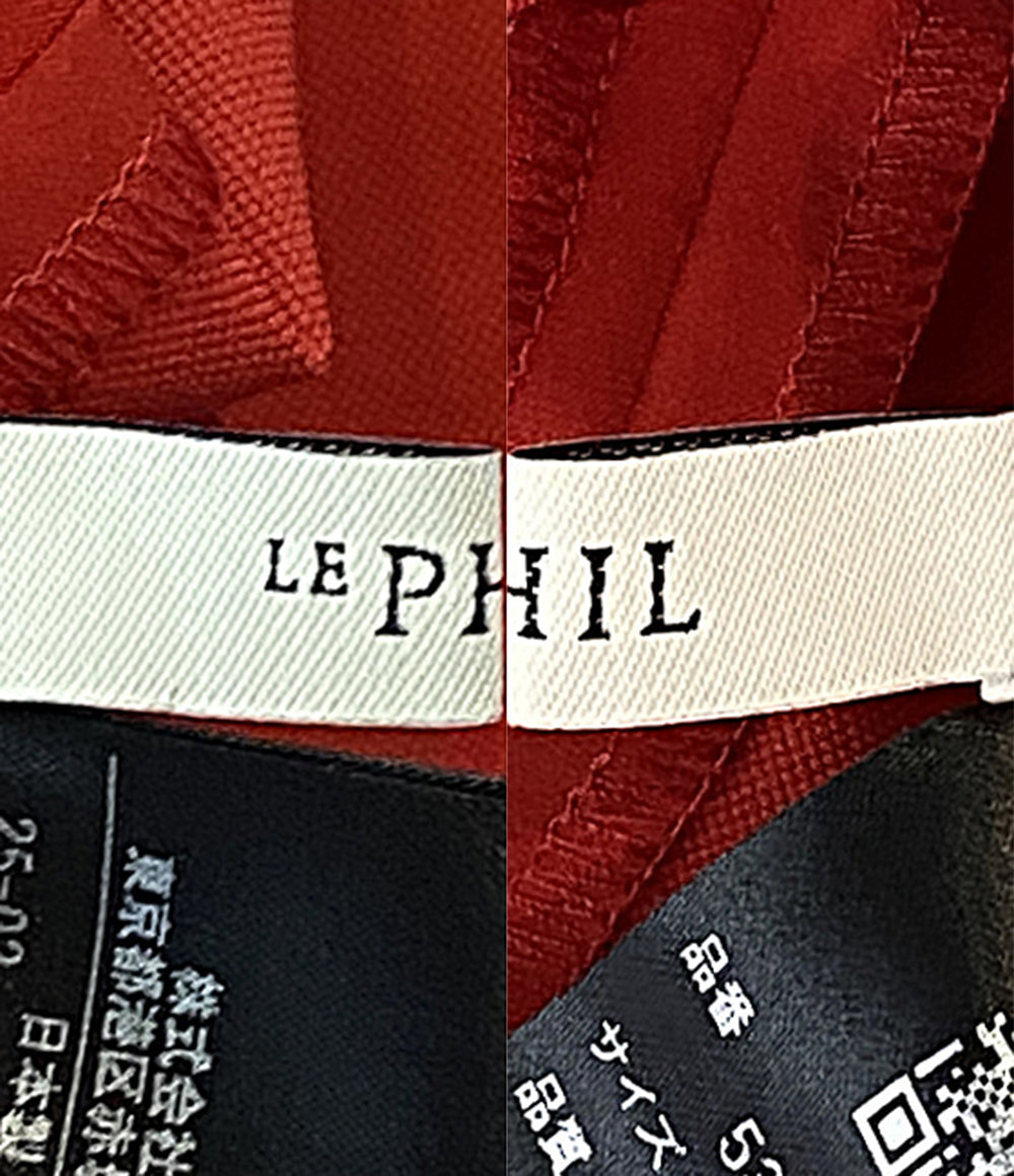 美品 LE PHIL ルフィル 半袖シャツ ブラウス レッド 534-5110409 レディース SIZE F