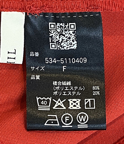 美品 LE PHIL ルフィル 半袖シャツ ブラウス レッド 534-5110409 レディース SIZE F