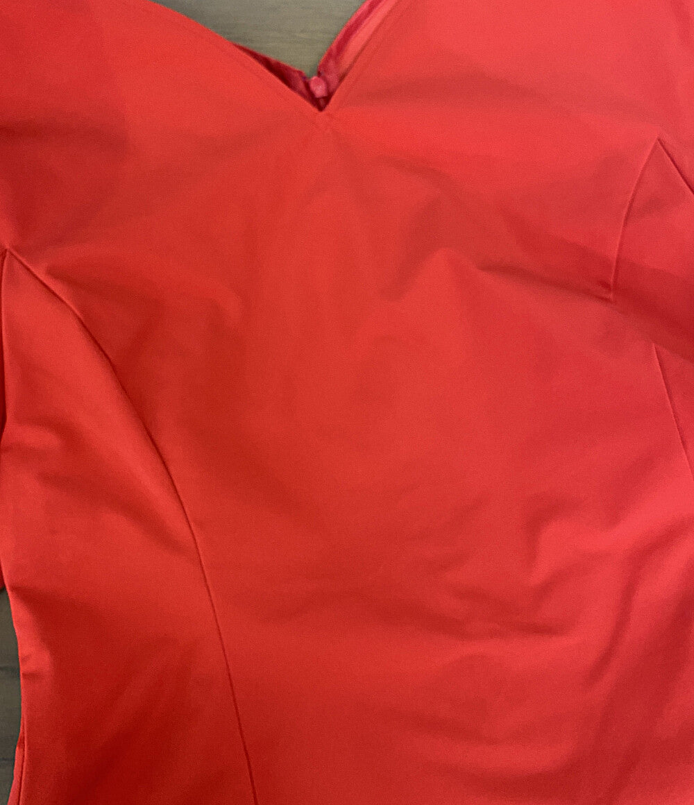 美品 LE PHIL ルフィル 半袖シャツ ブラウス レッド 534-5110409 レディース SIZE F
