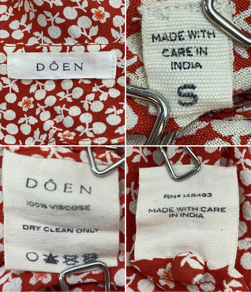 DOEN ドーエン パフスリーブワンピース 花柄 レディース SIZE S
