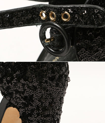 DOLCE & GABBANA パンプス ストロベリー スパンコール リボン レディース SIZE 36 ドルチェアンドガッバーナ