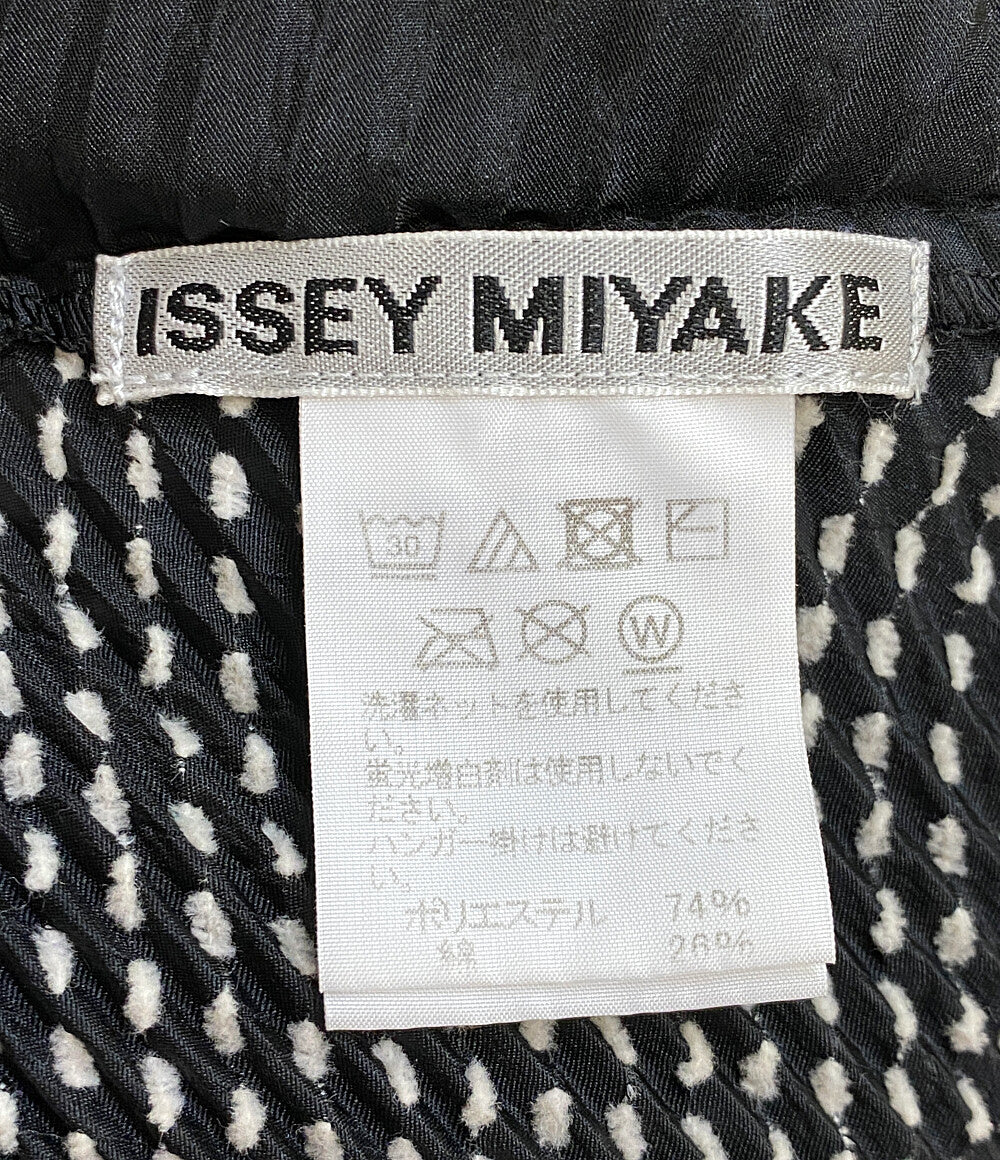 美品 ISSEY MIYAKE カーディガン IMO2FO0690 ブラック レディース SIZE 2 イッセイミヤケ