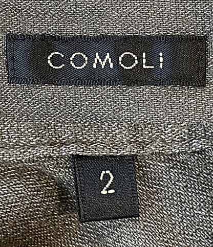 美品 COMOLI 長袖シャツ グレー V01-02006 メンズ SIZE 2 コモリ