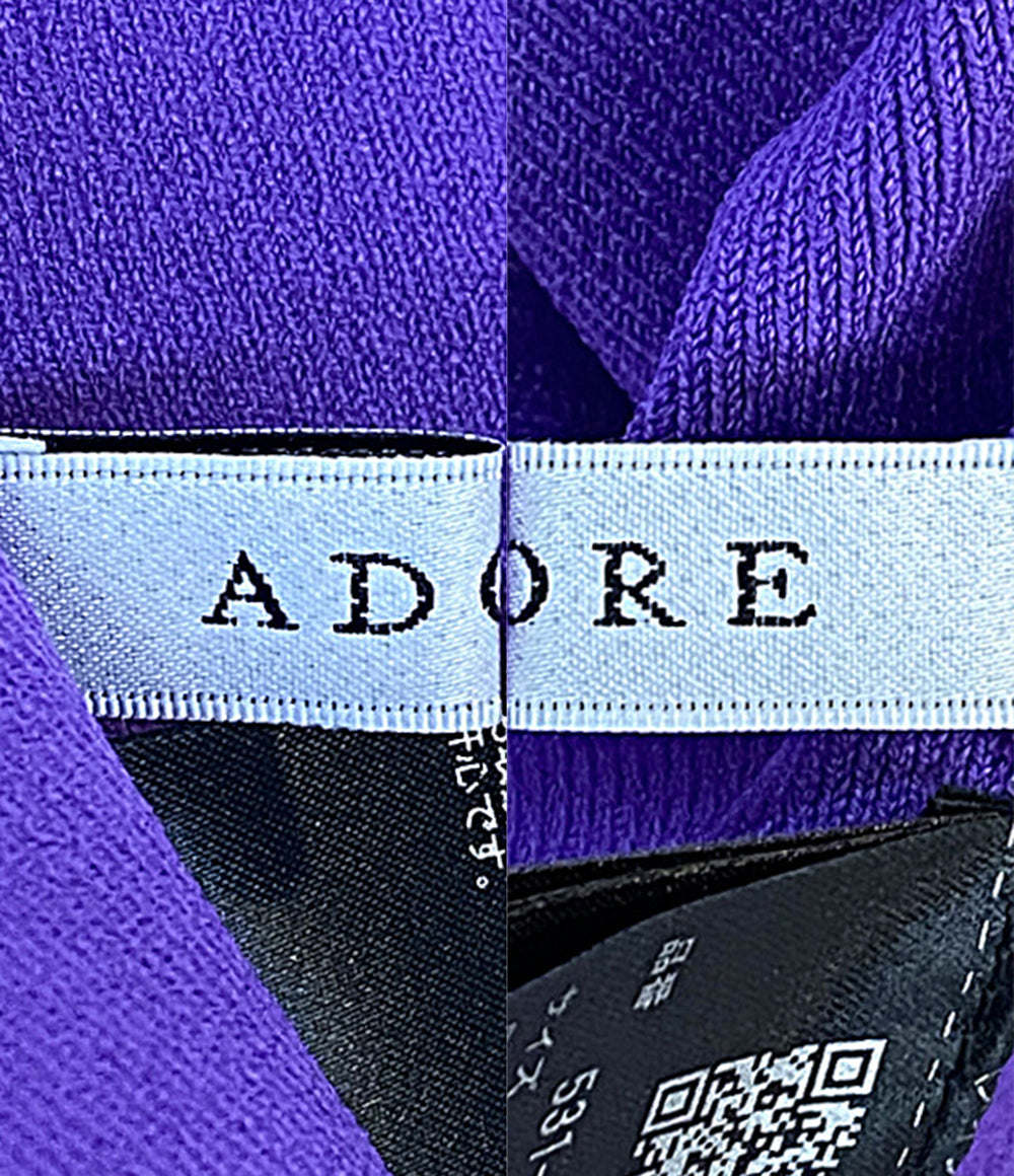 美品 ADORE ノースリーブワンピース パープル 531-4270923 レディース SIZE 38 アドーア