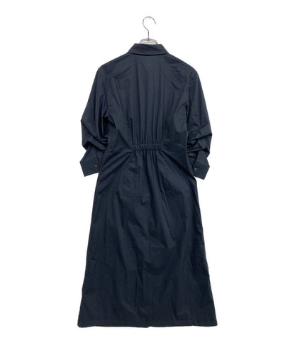 theory 五分袖ワンピース シャツワンピ ネイビー 01-6105209-770-702 レディース SIZE 2 セオリー